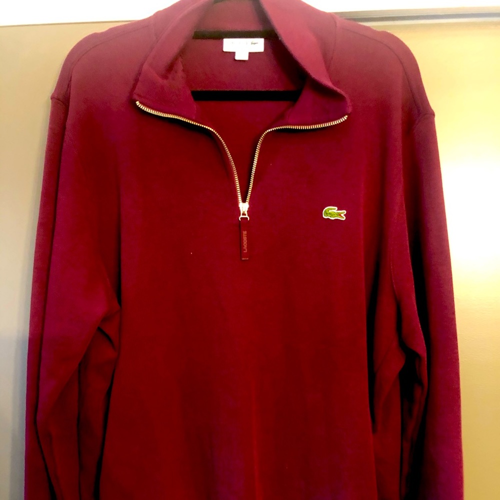 Burgandy quarter zip sweater